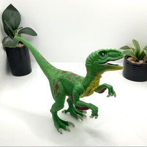Schleich Green Velociraptor Raptor Heavy Realistic Jurassic Dinosaur Figure